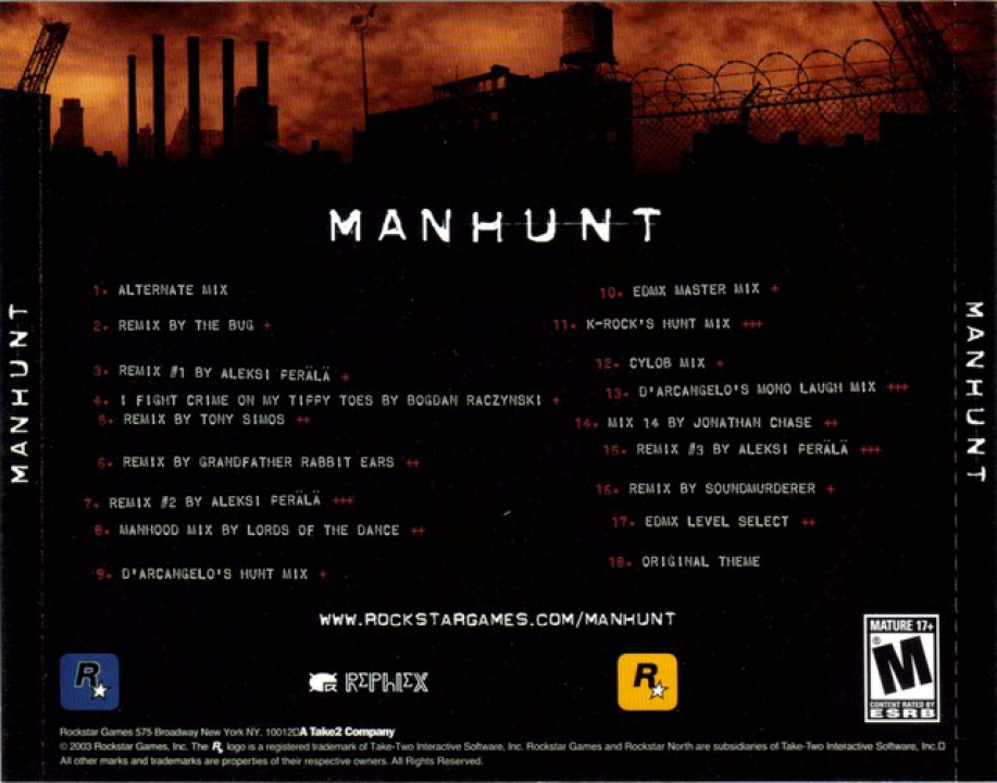 Manhunt 2 список игр от rockstar games