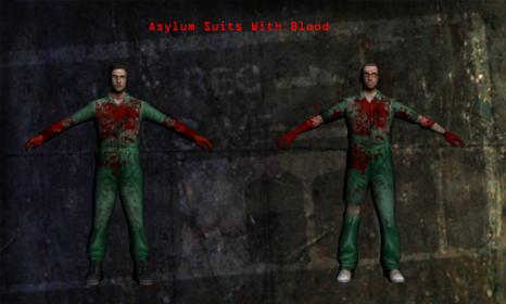 Danny and Leo with Asylum suits bloody for PSP V2