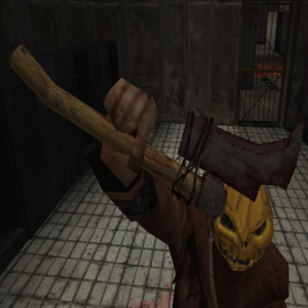 Scarecrow's home-made axe (by miauz)